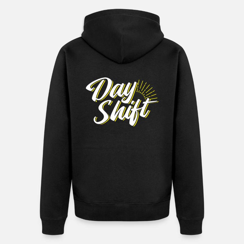 Day shift Shiftwork - Unisex Premium Organic Zip Hoodie - black