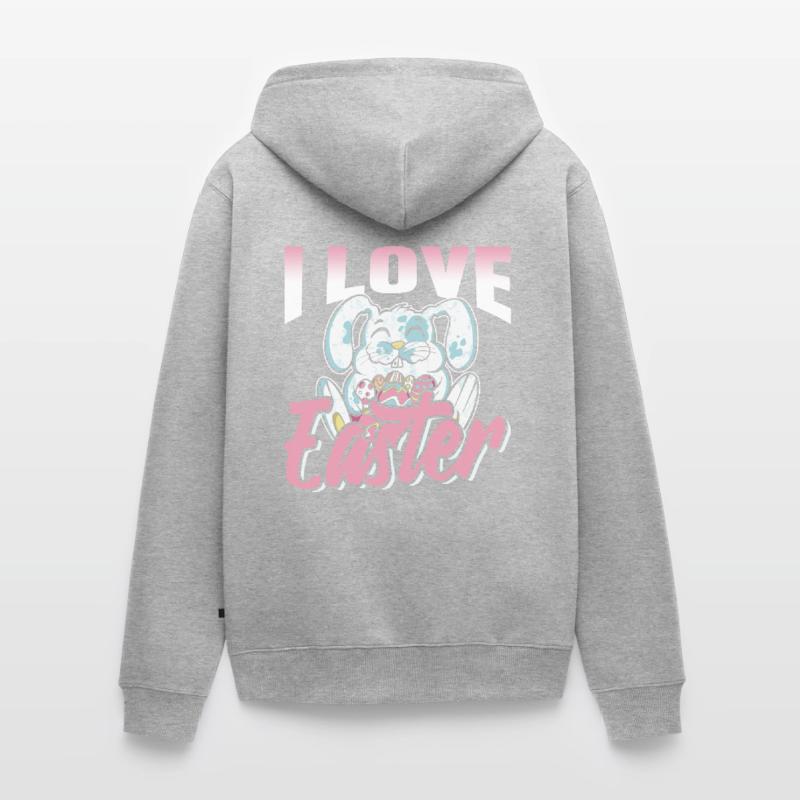I love Easter Easter Easter Egg Easter Unisex Premium Organic Zip Hoodie