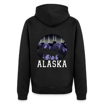 Alaska - Veste à capuche bio Premium Unisexe - noir - Dos - Nico (187cm)
