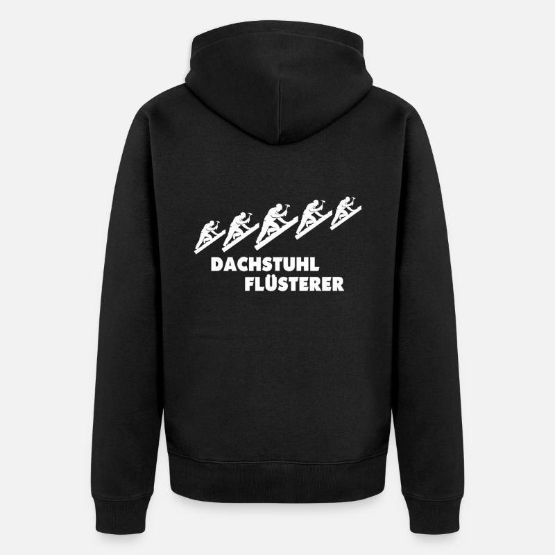 Dachdecker Dachdecken - Unisex Premium Bio Zip Hoodie - Schwarz