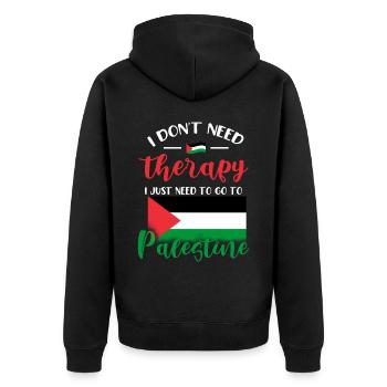 Palestine - Veste à capuche bio Premium Unisexe - noir - Dos - Nico (187cm)