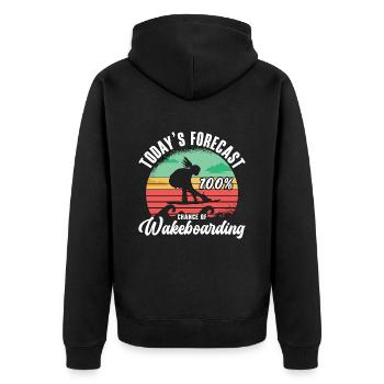 Wakeboard Wakeboarder Wakeboard Wake Cadeau - Veste à capuche bio Premium Unisexe - noir - Dos - Nico (187cm)