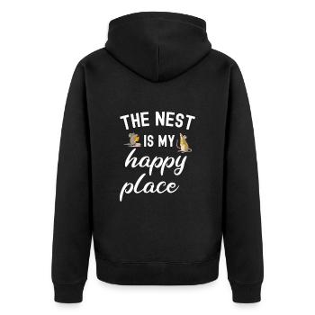 Souris Tshirt Souris Hommes Enfants Femmes - Veste à capuche bio Premium Unisexe - noir - Dos - Nico (187cm)