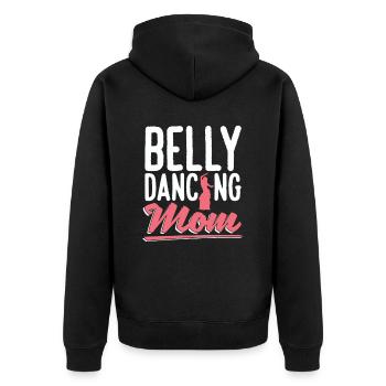 Belly Dance Mother For Belly Dancer - Unisex Premium Organic Zip Hoodie - black - Back - Nico (187cm)