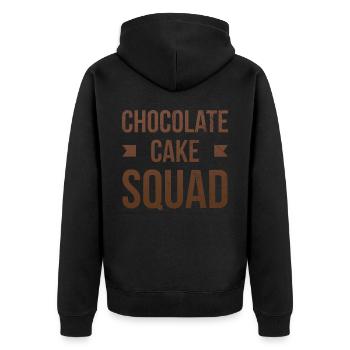 Chocolate cake squad For bakers or baking fans - Unisex Premium Organic Zip Hoodie - black - Back - Nico (187cm)