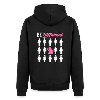 Be Different For Belly Dancer - Unisex Premium Organic Zip Hoodie - black - Back - Nico (187cm)