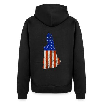 New Hampshire Home Usa drapeau cadeau - Veste à capuche bio Premium Unisexe - noir - Dos - Nico (187cm)