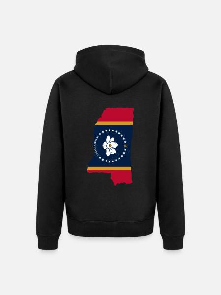 Mississippi Home Pride Geschenk - Unisex Premium Bio Zip Hoodie - Schwarz