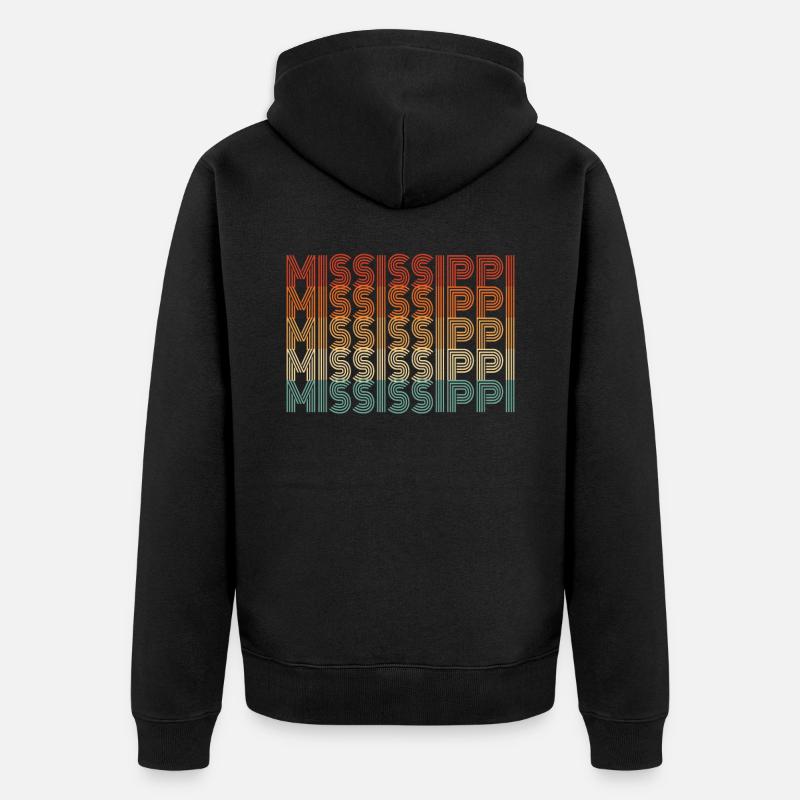 Cadeau de voyage Mississippi - Veste à capuche bio Premium Unisexe - noir