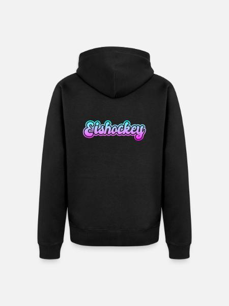 Eishockey - Unisex Premium Bio Zip Hoodie - Schwarz
