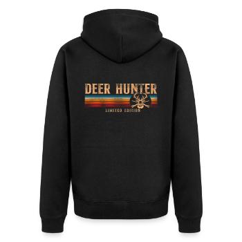 Chasseur de cerfs Buck Retro - Veste à capuche bio Premium Unisexe - noir - Dos - Nico (187cm)