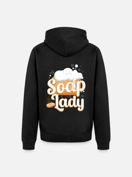 Soap Making Crafting Soap Lady - Unisex Premium Bio Zip Hoodie - Schwarz