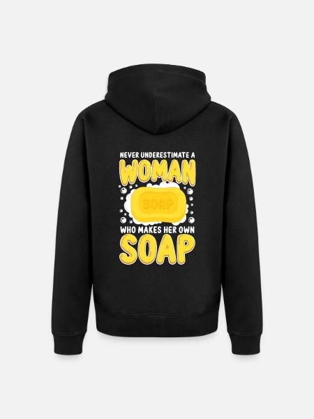 Soap Making Crafting Never - Unisex Premium Organic Zip Hoodie - black