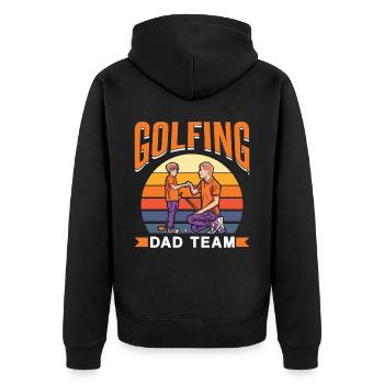 Golf Père Équipe Golfeur Golf Papa Papi Fête des Pères - Veste à capuche bio Premium Unisexe - noir - Dos - Nico (187cm)