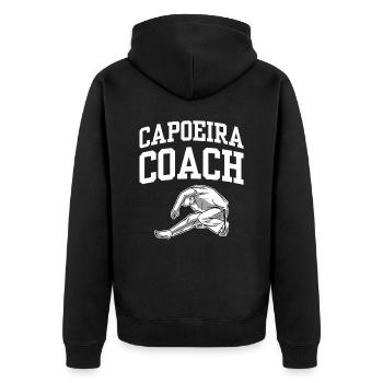 Entraîneur de Capoeira Hobby Arts Martiaux Brésiliens - Veste à capuche bio Premium Unisexe - noir - Dos - Nico (187cm)