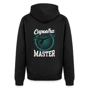 Capoeira Master Hobby Brazilian Martial Arts - Unisex Premium Organic Zip Hoodie - black - Back - Nico (187cm)