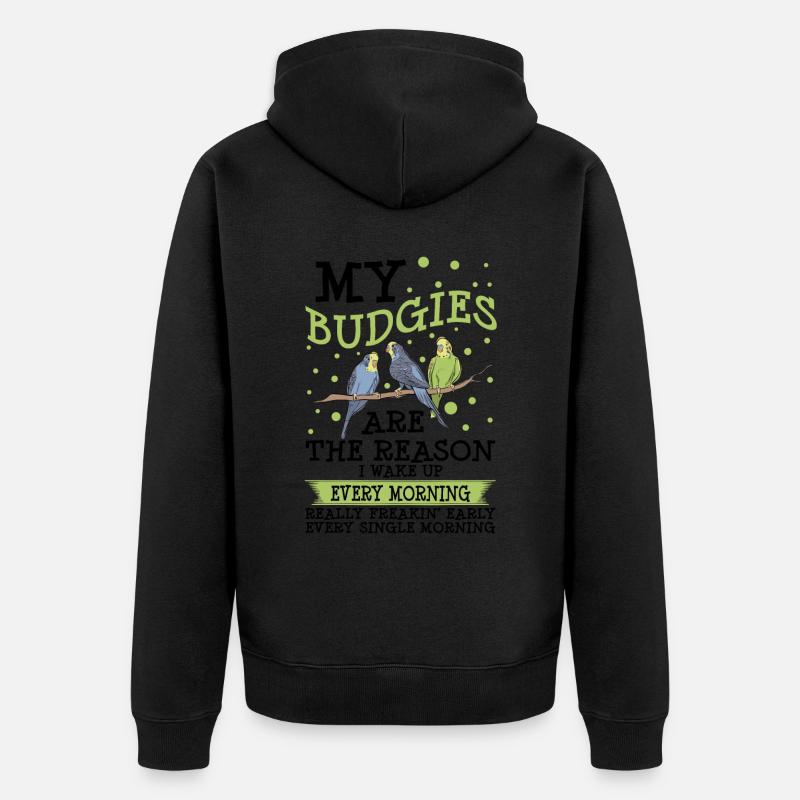 Ma perruche Perroquet Perruche - Veste à capuche bio Premium Unisexe - noir