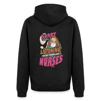 Désolé, je n’écoutais pas, je pensais à Nurs - Veste à capuche bio Premium Unisexe - noir - Dos - Nico (187cm)