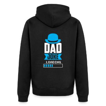 Dad Joke Papa Witz Vater Jokes - Unisex Premium Bio Zip Hoodie - Schwarz - Hinten - Nico (187cm)
