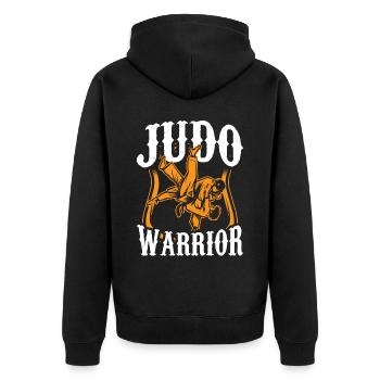 Judo Guerrier Arts Martiaux Judoka Arts Martiaux Hobby - Veste à capuche bio Premium Unisexe - noir - Dos - Nico (187cm)