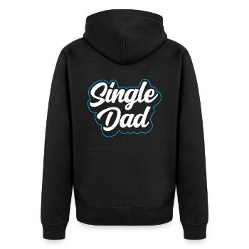 Père célibataire Papa monoparental Papa - Veste à capuche bio Premium Unisexe - noir - Dos - Nico (187cm)