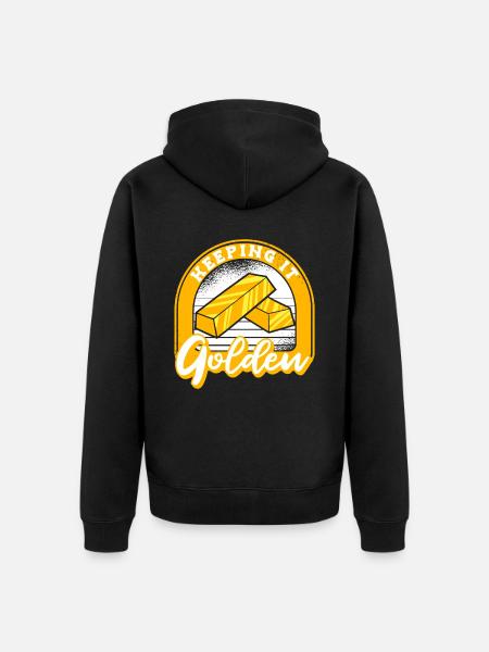 Gold Mining Gold Mine - Unisex Premium Organic Zip Hoodie - black