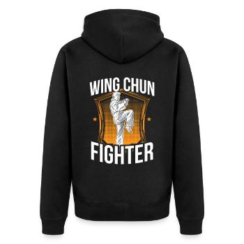 Wing Chun Fighter Entraîneur Arts Martiaux Arts Martiaux Arts Martiaux - Veste à capuche bio Premium Unisexe - noir - Dos - Nico (187cm)