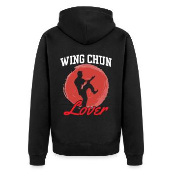 Wing Chun Lover Entraîneur d’arts martiaux Arts martiaux - Veste à capuche bio Premium Unisexe - noir - Dos - Nico (187cm)