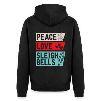 Peace Love Sleigh Bells Instrument de musique - Veste à capuche bio Premium Unisexe - noir - Dos - Nico (187cm)