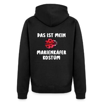 Das ist mein Marienkäfer Kostüm Last-Minute-Kostüm - Unisex Premium Bio Zip Hoodie - Schwarz - Hinten - Nico (187cm)