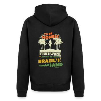 Brésil Rio de Janeiro Amérique du Sud Cadeau - Veste à capuche bio Premium Unisexe - noir - Dos - Nico (187cm)