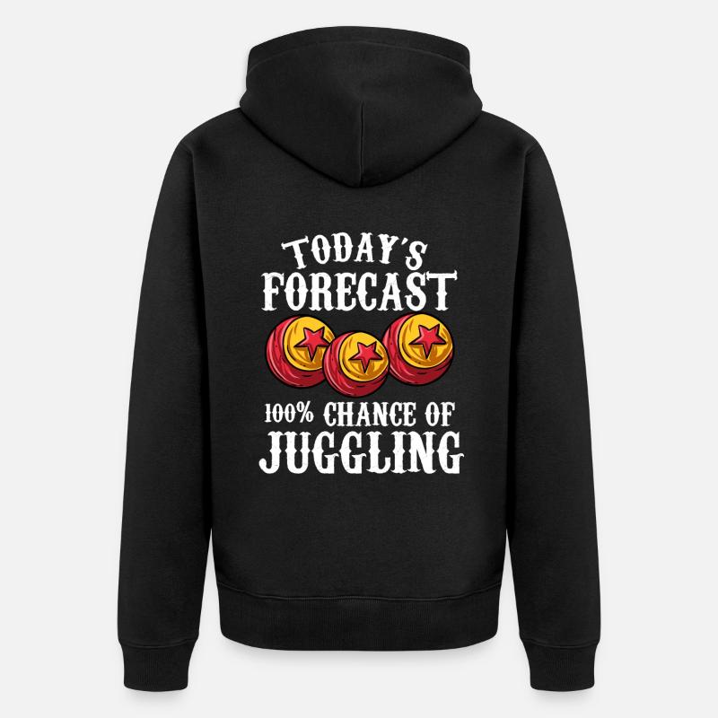 Jonglieren - Unisex Premium Bio Zip Hoodie - Schwarz
