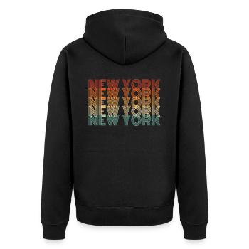 Cadeau pour les résidents de New York - Veste à capuche bio Premium Unisexe - noir - Dos - Nico (187cm)