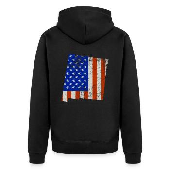 Nouveau-Mexique Home Usa drapeau cadeau - Veste à capuche bio Premium Unisexe - noir - Dos - Nico (187cm)
