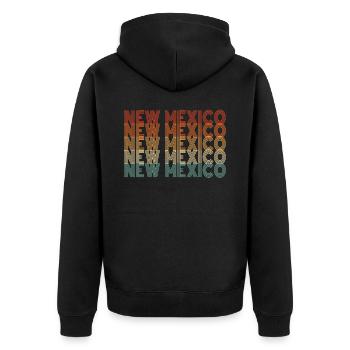 Cadeau pour les résidents du Nouveau-Mexique - Veste à capuche bio Premium Unisexe - noir - Dos - Nico (187cm)