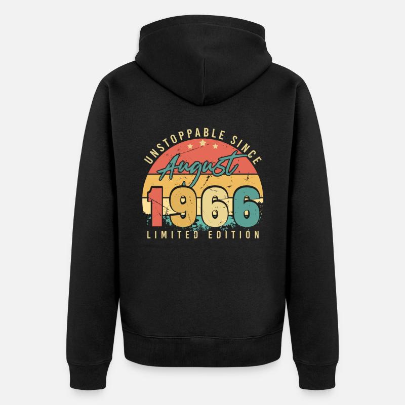 Imparable août 1966 - Veste à capuche bio Premium Unisexe - noir