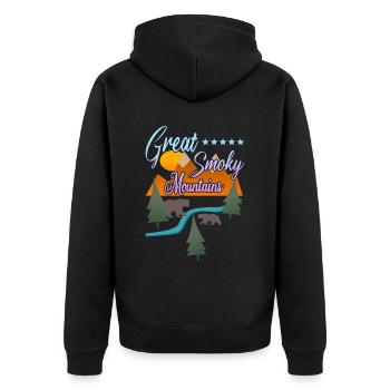 Ours des Great Smoky Mountains - Veste à capuche bio Premium Unisexe - noir - Dos - Nico (187cm)