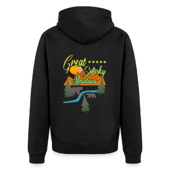 Ours des Great Smoky Mountains - Veste à capuche bio Premium Unisexe - noir - Dos - Nico (187cm)