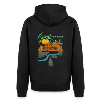 Ours des Great Smoky Mountains - Veste à capuche bio Premium Unisexe - noir - Dos - Nico (187cm)