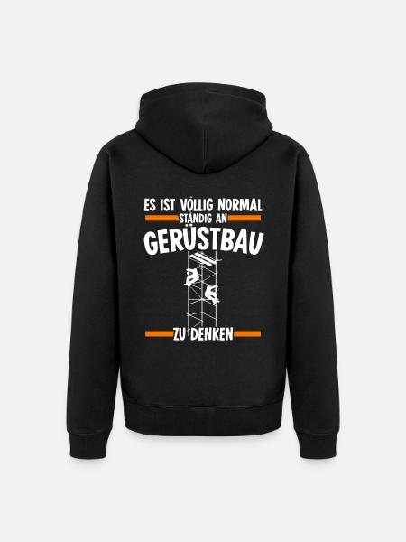 Gerüstbauer Gerüst Gerüstbau - Unisex Premium Bio Zip Hoodie - Schwarz