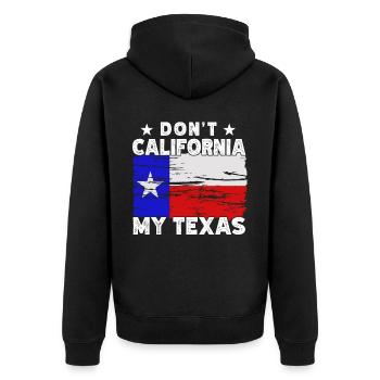 Californie Texas Texans Texan Pride Dictons - Veste à capuche bio Premium Unisexe - noir - Dos - Nico (187cm)