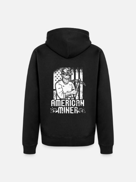 Gold Mining Gold Mine - Unisex Premium Organic Zip Hoodie - black