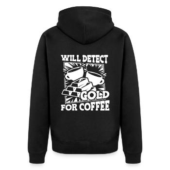 Gold Mining Gold Mine - Unisex Premium Organic Zip Hoodie - black - Back - Nico (187cm)