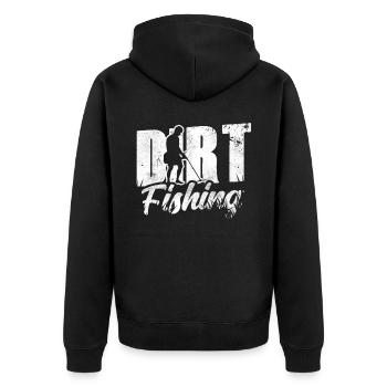 Dirt Fishing Metal Detection Metal Detecting - Unisex Premium Organic Zip Hoodie - black - Back - Nico (187cm)