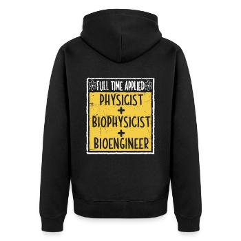 Physicien physicien - Veste à capuche bio Premium Unisexe - noir - Dos - Nico (187cm)