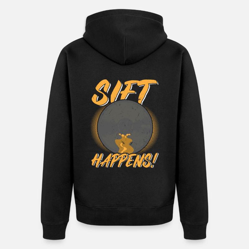 Sift Happens - Gold Panner - Veste à capuche bio Premium Unisexe - noir