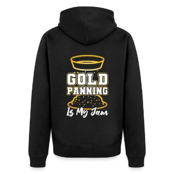 Gold Panning Is My Passion - Gold Panner - Unisex Premium Organic Zip Hoodie - black - Back - Nico (187cm)
