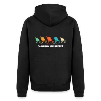 Camping Campingplatz Campen - Veste à capuche bio Premium Unisexe - noir - Dos - Nico (187cm)