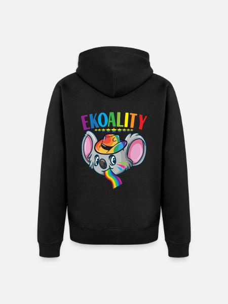 LGBTQ Gay Pride - Felpa con cappuccio ecologica premium unisex - nero