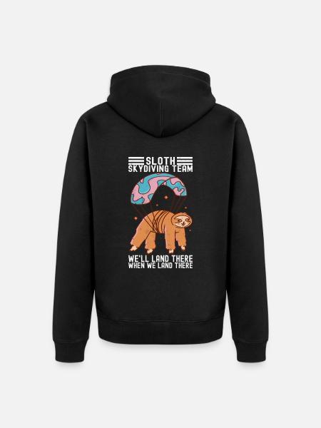 Parachute Skydiving - Unisex Premium Organic Zip Hoodie - black